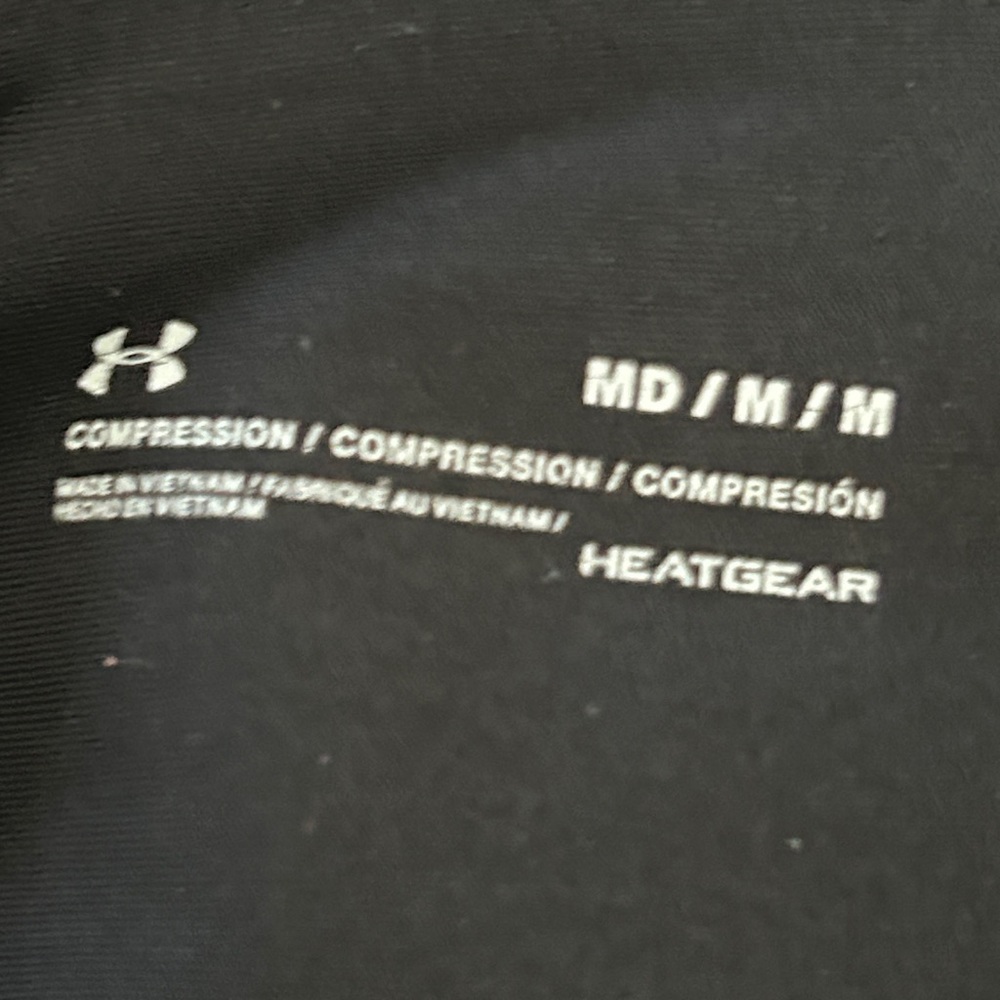 Under Armour Heat Gear Jet‎ Black High-Waist Leggings Size Medium Pocket - Picture 5 of 6